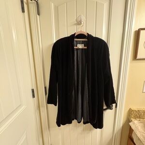 Dave & Johnny Black Velvet Oversized Open Swing Coat Vintage ‘90’s Jacket Size M